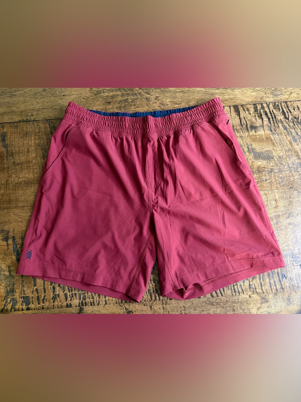 Rhone Men's Mako / Pursuit Training Shorts - Crimson Red Brick (7" Inseam)